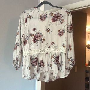 Nordstrom rack White floral top with open back